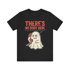 Funny Ghost There's No Body Here Phone Retro T-Shirt