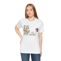 Funny Toilet Paper Mummy Cat Halloween T-Shirt