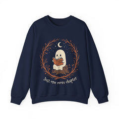 Funny Ghost Book Club Just One More Chapter Crewneck Sweatshirt