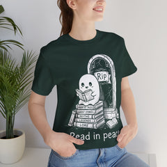 Funny Ghost Read In Peace Tombstone Halloween T-Shirt