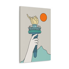 Cat Statue of Liberty Canvas