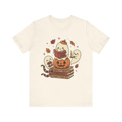 Cute Spooky Book Club Ghost Halloween Retro T-Shirt