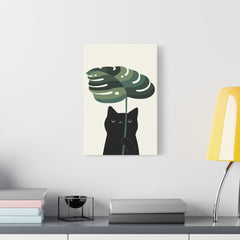 Cat and Plant 9 Canvas