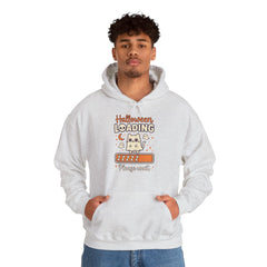 Halloween Loading Please Wait Cute Ghost Cat Purple Hoodie