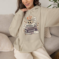 Spooky Reading Season Skull Coffee Mug Retro Hoodie