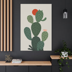 Cat and Plant Cat-Tus Canvas
