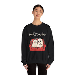 Cute Soul Mates Ghost Red Couch Retro Crewneck Sweatshirt