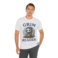Funny Grim Reader Book Worm Retro Halloween T-Shirt
