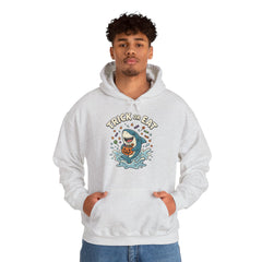 Funny Trick Or Eat Shark Pumpkin Halloween Hoodie