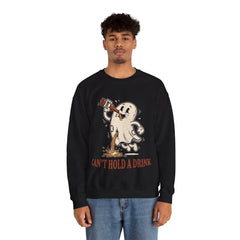 Funny Ghost Beer Can't Hold A Drink Vintage Crewneck Sweatshirt
