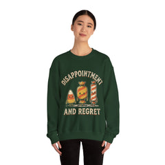 Funny Retro Halloween Candy Disappointment And Regret Crewneck Sweatshirt