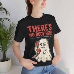 Funny Ghost There's No Body Here Phone Retro T-Shirt