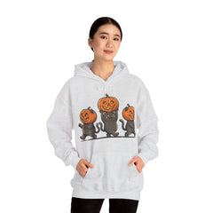 Cute Halloween Black Cats Pumpkin Helmet Hoodie