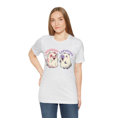 Funny Capyboora and Cow Ghost Retro Halloween T-Shirt
