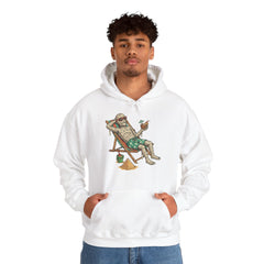 Funny Summer Mummy Relaxing On Beach Chair Halloween Hoodie