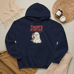 Funny Ghost There's No Body Here Phone Retro Hoodie