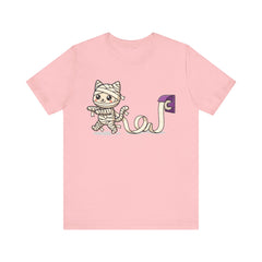 Funny Toilet Paper Mummy Cat Halloween T-Shirt