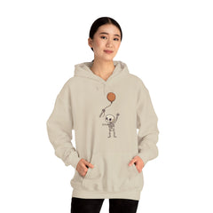 Funny Skeleton Balloon Floating Hand Retro Halloween Hoodie
