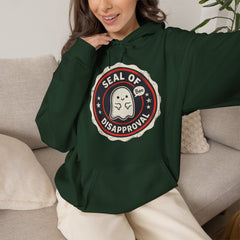 Funny Ghost Seal Of Disapproval Retro Badge Hoodie