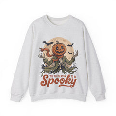 Funny Tis The Season To Be Spooky Pumpkin Skeleton Crewneck Sweatshirt