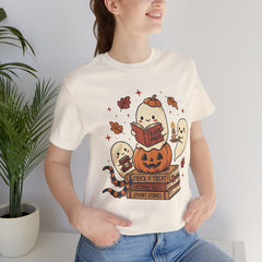 Cute Spooky Book Club Ghost Halloween Retro T-Shirt