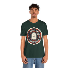 Funny Ghost Seal Of Disapproval Retro Badge T-Shirt