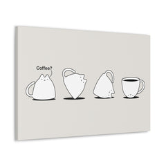 Cat Coffee Canvas