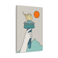 Cat Statue of Liberty Canvas
