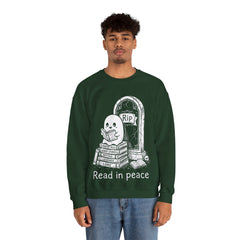Funny Ghost Read In Peace Tombstone Halloween Crewneck Sweatshirt