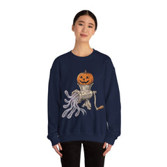 Retro Halloween Ghost In The Grinder Vintage Crewneck Sweatshirt