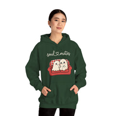 Cute Soul Mates Ghost Red Couch Retro Hoodie