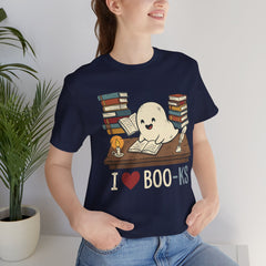 Funny Ghost Book Club I Love Books Retro T-Shirt