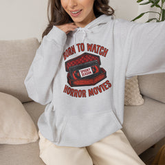 Funny Retro VHS Tape Coffin Born To Watch Horror Movies Hoodie
