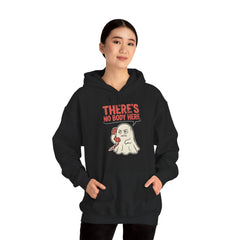 Funny Ghost There's No Body Here Phone Retro Hoodie
