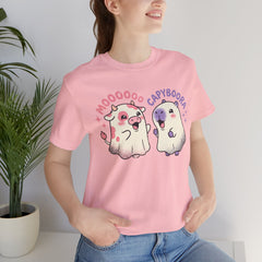 Funny Capyboora and Cow Ghost Retro Halloween T-Shirt