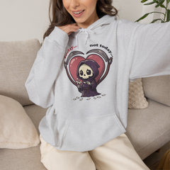 Funny Grim Reaper Today Not Today Daisy Plucking Hoodie