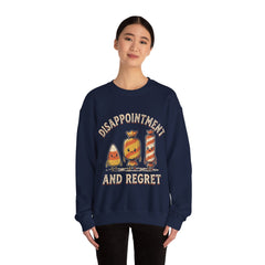 Funny Retro Halloween Candy Disappointment And Regret Crewneck Sweatshirt