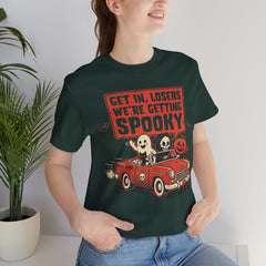 Funny Get In Losers We're Getting Spooky Retro Halloween T-Shirt