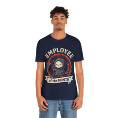 Funny Chibi Grim Reaper Employee Of The Month Retro T-Shirt