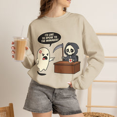 Funny Karen Ghost I'd Like To Speak To The Manager Crewneck Sweatshirt
