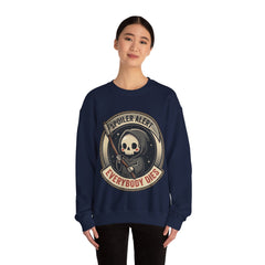Funny Grim Reaper Spoiler Alert Everybody Dies 2 Crewneck Sweatshirt