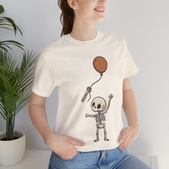 Funny Skeleton Balloon Floating Hand Retro Halloween T-Shirt