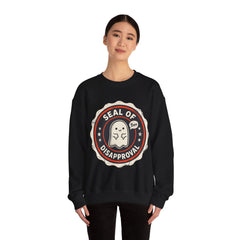 Funny Ghost Seal Of Disapproval Retro Badge Crewneck Sweatshirt