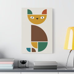 Cat Abstract Art Canvas