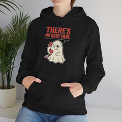 Funny Ghost There's No Body Here Phone Retro Hoodie