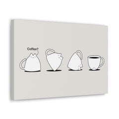 Cat Coffee Canvas