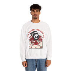 Funny Grim Reaper I Hope This Email Finds You In Hell Crewneck Sweatshirt