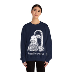 Funny Ghost Read In Peace Tombstone Halloween Crewneck Sweatshirt