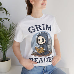 Funny Grim Reader Book Worm Retro Halloween T-Shirt