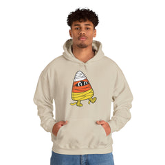 Funny Halloween Candy Corn Mummy Creeping Graphic Hoodie